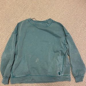 Free people teal sweatshirt